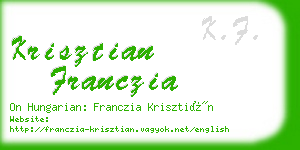 krisztian franczia business card